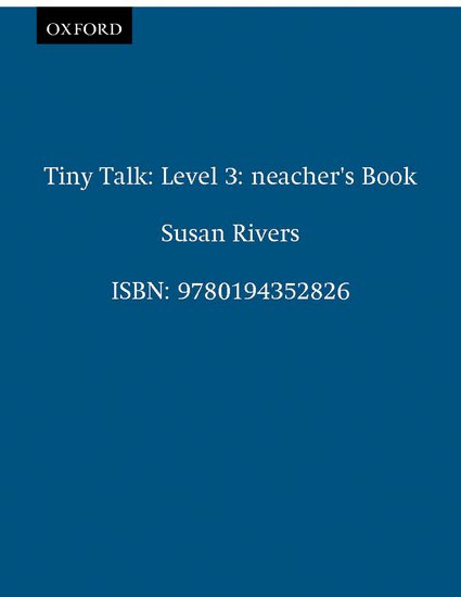 Tiny Talk 3 Teacher´s Book
