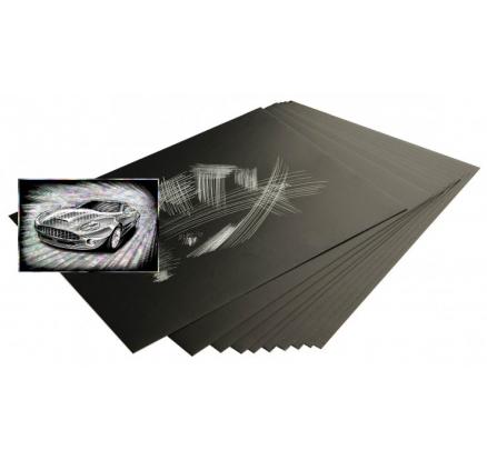 Essdee Škrabací folie - holografická 22,9 x 15,2 cm 10 ks