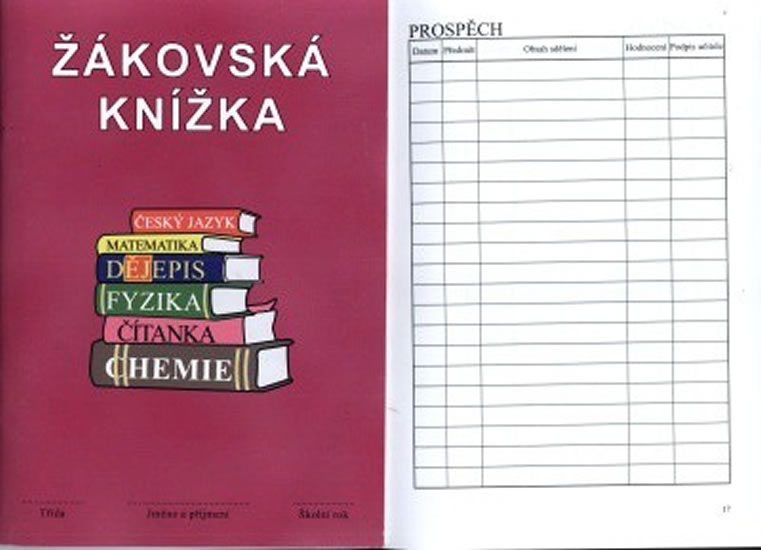 Žákovská knížka FIALOVÁ /hodnocení a sebehodnocení 1.a 2.stupeň