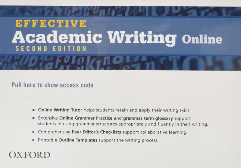 Effective Academic Writing Student Access Code Card (All levels), 2nd